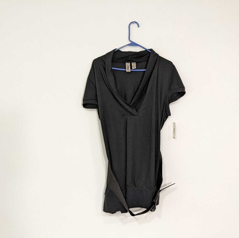L8ter Black Belted Top, Women's 3x - Picture 1 of 10